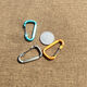 DIY small mini keychain aluminum alloy color carabiner No. 4 buckle D-shaped bag buckle decoration spring hanging buckle 4 colors please note