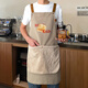 Tuojin imported quality hand-wiping apron from Germany for kitchen and household 2025 new style waterproof and oil-proof for cooking and dining beige English bread_normal style