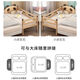Jiyunmao children's solid wood spliced bed with guardrails baby crib flat to large bed boy girl baby spliced bed with widened bedside three side guardrails 1807040 + tail ladder + bed rails come with coconut palm mattress others not included