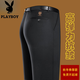 Playboy (PLAYBOY) casual pants men's spring and autumn style straight loose pants men's business comfortable elastic non-iron suit pants men's 686A black plus velvet 36 about 170-180Jin Jin equals 0.5 kg can be worn