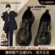 CAMILA KSENIA small leather shoes for women 2025 new versatile fashionable autumn non-slip thick sole retro soft British style soft sole loafers black 38
