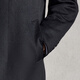 Lozi 80% wool & 10% cashmere & 10% mulberry silk long woolen coat high-end white duck down jacket for men