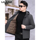 LILANZ Dad Autumn and Winter Men's Jacket 2025 Autumn New Middle-aged Jacket Men's Casual Hooded Down Jacket Top Gray M 170/48 Recommended 115-130 Jin Jin equals 0.5 kg