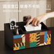 FAJIENUO American retro tissue box household living room tissue box multi-functional storage box paper tissue box remote control organizing box Orange Xunsong-A 26*26.5*13