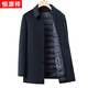 Hengyuanxiang autumn and winter new high-end cashmere coat men's woolen woolen coat thickened warm goose down lining dad outfit