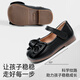 JOYNCLEON baby girl toddler shoes 2025 spring and summer new bow little girl princess shoes soft sole non-slip small leather shoes black size 19 inner length 14cm suitable for feet 13.5cm long