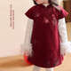 LUSON Xiao O Bao Children's Clothing Baby New Chinese Embroidered Dress Women 2026 New Girls Red Festive New Year Clothes