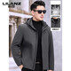 LILANZ Dad Autumn and Winter Men's Jacket 2025 Autumn New Middle-aged Jacket Men's Casual Hooded Down Jacket Top Gray M 170/48 Recommended 115-130 Jin Jin equals 0.5 kg