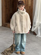 BALA is suitable for the new autumn and winter children's fur outerwear. Girls' imitation mink one-piece coat gold mink velvet beige 110. Recommended height is about 110CM.