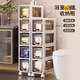 Japanese brand imported bathroom sandwich storage cabinet storage rack floor-standing snack toy storage box household clothes 22cm width - 3 layers installation-free with pulleys leather handle 1