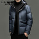 LILANZ холодостойкий и теплый мужской короткий пуховик свободный утолщенный хлебный пуховик рабочая куртка с капюшоном из белого утиного пуха модный черный M