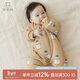 Guiqi Bear baby quilted jumpsuit winter clothing warm antibacterial monk clothing newborn baby thickened khaki autumn and winter