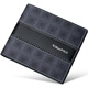 
WILLIAMPOLO Emperor Paul Men's Wallet Short Ultra Thin Youth Wallet Small Coin Wallet Boys Gift Card Bag Black Horizontal