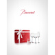 Baccarat Christmas Gift Winery Series Four Chateau Tasting Wine Glasses Set of 4 Transparent