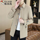 Woodpecker (TUCANO) spring and autumn new lapel windbreaker men's mid-length Korean style high-end business casual cloak coat trendy khaki XL