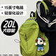 Bai Qixin school bag ins niche lightweight water-repellent waterproof high school student male and female Valentine's Day sports outdoor backpack computer backpack green letter backpack