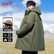 Baleno mid-length cotton coat for men in autumn and winter new outdoor thickened casual casual warm windproof and cold-proof workwear hooded cotton coat