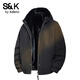 Baleno S&K series mountain carving imitation mink velvet thickened double-sided cotton jacket for men to overcome the winter warm cotton jacket Cocoa M recommended 100-120Jin Jin equals 0.5 kg