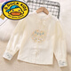 G.duck Girls 2025 Spring Shirt Children's New Chinese Style Shirt Spring Clothing National Style Fashionable Comfortable Thin Top Children's Clothing National Style Shirt D816 150 Recommended height is about 140cm