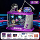 Yunya Children's Birthday New Year Gift Electronic Fish Tank Simulation Fish Creative Little Light Aquarium Cyber ​​Fishing Girl Toy Luxury Ice Cream Supermarket Table-Blue