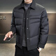 Snow Flying (SNOWFLYING) high-end brand light lapel down jacket men's winter 2025 new thickened warm casual jacket warm jacket black