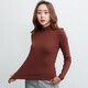 Versatile half turtleneck bottoming women's autumn and winter long-sleeved T-shirt M-3XL 2026 Korean version white 3XL
