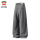Big mouth monkey (paul frank) old money style drape casual pants for men spring and autumn new fashion brand loose straight versatile pants sports wide leg trousers dark gray official authentic XL recommended 130-150Jin Jin equals 0.5 kg