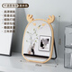 Bantang Jinse Mirror Desktop Vertical Wooden Element Mirror Simple Desktop Makeup Mirror Rotatable Home Student Dormitory Portable Desktop Makeup Mirror Deer Animal Mirror Large Imported Fiberboard_Damage Guarantee