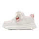 BOBDOG Children's Shoes Girls' Shoes Girls 2026 Spring New Casual Low-top Campus White Shoes Children's Sports Shoes Mi/Fruit Powder 26 Suitable for Feet Length 14.9CM
