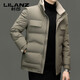 LILANZ Thickened Warm Fur Collar Down Jacket Men's 2025 Winter High-end Business Casual Stand Collar Jacket Men's Black 4XL 195