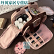 New Rossford Cosmetic Bag Large Capacity Milk Coffee Powder Storage Bag Portable Outing Portable Wash Bag Women's Partition Storage Xiaoerwang Coffee