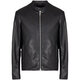 ARMANIExchange Armani AX Men's Slim Leather Stand Collar Motorcycle Leather Jacket Black XS 160/80A_