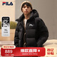 FILA official couple down jacket 2025 winter fashionable casual hooded top warm jacket for men and women