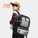 ANTA Children's Backpack + Attached Bag 2026 Spring New Large Capacity Waterproof and Burden-Reducing Primary School Bag Black/Full Print-3 One Size