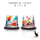 Yusen Yi Water Cup Rotating Twist Cup Wine Glass Retro Painting丨Whiskey Vianna Wine Glass Neal Gift NEAL Tree Pattern Contrast Color-Check (Pair) 1L 1 Piece