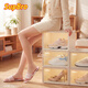 SupBro side opening shoe box transparent display shoe box dormitory shoe storage box AJ sneakers plastic shoe wall side opening magnetic suction translucent * 2 pieces 33.7*26.5*20.6cm