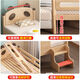 Jiyunmao children's solid wood spliced bed with guardrails baby crib flat to large bed boy girl baby spliced bed with widened bedside three side guardrails 1807040 + tail ladder + bed rails come with coconut palm mattress others not included