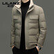 LILANZ Thickened Warm Fur Collar Down Jacket Men's 2025 Winter High-end Business Casual Stand Collar Jacket Men's Black 4XL 195