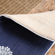 Guangyi cotton and linen thickened tea towel tea tablecloth waterproof tea ceremony mat Chinese style Zen Kung Fu tea ceremony embroidery travel tablecloth Navy/Dandelion (length 29CM width 15CM)