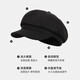 Bolison international first-line brand international first-line brand black beret women's 2025 new Japanese retro octagonal hat painting black one size