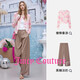 Juicy Couture Jacket Women's 26 Spring New Contrast Color Flower Printed Knitted Thin Sweater Cardigan Pink L
