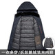 KBXNG劲霸【拆卸连帽水貂毛领+鹅绒内胆】中老年爸爸羽绒服男保暖夹克 藏青色 L 175