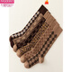Modal French fashion brand C letter calf socks for women double needle autumn and winter retro long tube Maillard brown long socks cotton 812C letter khaki 2 pairs one size Maillard color calf socks 36-40 yards