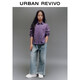 UR new winter children's clothing girls casual floral lapel patch pocket denim shirt UGH850006 purple print 140