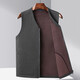 Dad's Autumn and Winter Warm Vest Middle-aged Men's Velvet Thickened Vest Middle-aged and Elderly Grandpa Cardigan Waistcoat Dark Gray 3XL Size 135-155Jin Jin is equal to 0.5 kg
