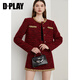 DPLAY Black Label 2025 Autumn New Red Small Fragrance Suit Women's Engagement Temperament Jacket Skirt Anchor Red-Skirt XL