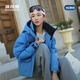 Bosideng (BOSIDENG) 25 years new 90 down goose down extreme cold down jacket women's mall best-selling same style hooded jacket B250242402 trend recommendation light and shadow blue 5A38 - skin color S 160/84A weight about 100-110Jin Jin equals 0.5 kg