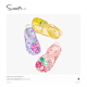 Snuffy Girls Sandals Beach Summer Children Play Water Soft Sole Non-Slip Princess Girls Beach Baby Jelly Shoes Pineapple Smoothie Yellow 24 Feet Length 15cm