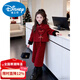 Disney Girls New Year Clothing Set 2026 Chinese Style Red Festive New Year Clothing Winter Children's New Chinese Style Two-piece Set Suit 130 cm