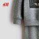 H&M 2026 spring new children's clothing children's boys' sweatshirt and jogging pants 2-piece suit 1296447 mixed gray/NASA 100 100/56 (2-3Y)